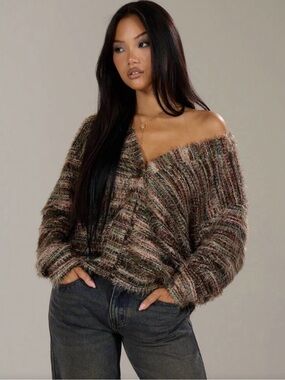 Cozy Multicolor Fuzzy Cardigan